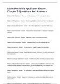 Idaho Pesticide Applicator Exam - Chapter 9 Questions And Answers&period;