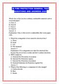3B FIRE PROTECTION GENERAL TEST QUESTIONS AND ANSWERS 2025