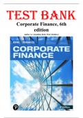 Test bank for Corporate Finance&comma; 6th Edition by Berk &lpar;All Chapters included&rpar;