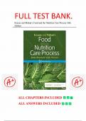 TEST BANK FOR Krause and Mahan&rsquo;s Food and the Nutrition Care Process  by Janice L Raymond&period;&vert;&vert;ALL CHAPTERS&vert;&vert;LATEST UPDATED EDITION
