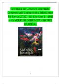 Test Bank for Genetics Essentials-Concepts and Connections, 5th Edition BY Pierce, 2022)| All Chapters (1-18)| with VERIFIED CORRECT ANSWERS| GRADE A+