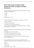 Nurs-1351 Exam 2 Study Guide Questions With Complete Verified Solutions&period;