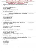 Minnesota Pesticide Applicator Practice Test 2025-2026 Complete Study Guide with Verified Questions and Correct AnswersMinnesota Pesticide Applicator Practice Test 2025-2026 Complete Study Guide with Verified Questions and Correct Answers