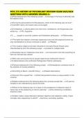 PSYC 375 HISTORY OF PSYCHOLOGY REVISION EXAM 2025&sol;2026 QUESTIONS WITH ANSWERS GRADED A&plus;
