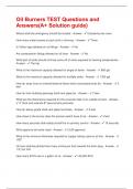Oil Burners TEST Questions and Answers&lpar;A&plus; Solution guide&rpar;