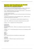 RELATIVITY ANALYTICS SPECIALIST EOC 2025&sol;2026 QUESTIONS WITH ANSWERS GRADED A&plus;
