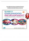 Test Bank - Early Childhood Development&colon; A Multicultural Perspective 8th Edition by Jeffrey Trawick-Smith&comma; All 18 Chapters Covered&comma; Verified Latest Edition