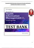 Test Bank - Essentials of Health Information Management 5th Edition &lpar;Bowie&rpar;&comma; Chapter 1 - 10 > Download as Pdf File <