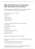 BBH 316 Midterm Exam 4 Questions With Guaranteed Pass Solutions&period;