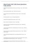 Black Death 1347-1351 Exam Questions Fully Solved&period;