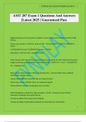 AMT 287 Exam 1 Questions And Answers &vert;Latest 2025 &vert; Guaranteed Pass