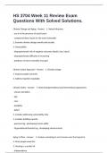 HS 3704 Week 11 Review Exam Questions With Solved Solutions&period;