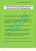 AOP CDC's Review Exam Questions And Answers &vert;Latest 2025 &vert; Guaranteed Pass