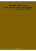 National Building Code Comprehensive Building Regulations and Construction Standards Study Guide Questions and Answers 2026&sol;2027 &vert; Complete Building Code Exam Review