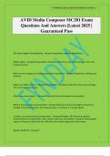 AVID Media Composer MC201 Exam Questions And Answers &vert;Latest 2025 &vert; Guaranteed Pass