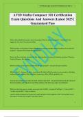 AVID Media Composer 101 Certification Exam Questions And Answers &vert;Latest 2025 &vert; Guaranteed Pass