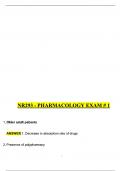 NR 293 Pharm Exam 1 Study &lpar;Latest 2024 &sol; 2025&rpar; Questions and Answers &lpar;Verified Answers&rpar;