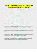 CA MFT Exam UPDATED ACTUAL  Exam    Questions and CORRECT Answers