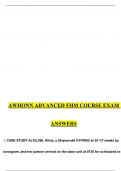 AWHONN Advanced FHM Course Exam Answers & Answers 2024&sol;2025 &lpar; A&plus; GRADED 100&percnt; VERIFIED&rpar;