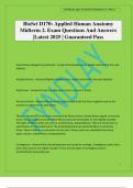 BioSci D170&colon; Applied Human Anatomy Midterm 2&period; Exam Questions And Answers &vert;Latest 2025 &vert; Guaranteed Pass