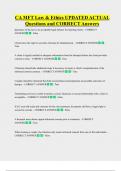 CA MFT Law & Ethics UPDATED ACTUAL  Questions and CORRECT Answers 