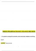 NR 293 Exam Pharmacology Exam II Review &vert; Questions and Answers
