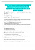 EXSC 505&colon; Chapter 16 Exercise Technique for Alternative Modes and Nontraditional Implement Training&vert; Questions with 100&percnt; Correct Answers