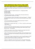 TEXAS PRINCIPLES OF REAL ESTATE II FINAL PAPER 2025&sol;2026 QUESTIONS WITH ANSWERS GRADED A&plus;