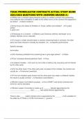 TEXAS PROMULGATED CONTRACTS ACTUAL STUDY GUIDE 2025&sol;2026 QUESTIONS WITH ANSWERS GRADED A&plus;