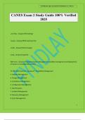 CANES Exam 2 Study Guide 100&percnt; Verified 2025