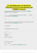 NU-345 Phlebostatic Axis Monitoring  UPDATED ACTUAL Exam Questions and  CORRECT Answers