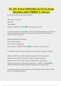 NU 345 -Extra UPDATED ACTUAL Exam  Questions and CORRECT Answers 