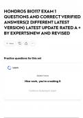 HONDROS BIO117 EXAM 1 QUESTIONS AND CORRECT VERIFIED ANSWERS&lpar;2 DIFFERENT LATEST VERSION&rpar; LATEST UPDATE RATED A &plus; BY EXPERTS&vert;NEW AND REVISED