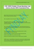 CDC 4N051 Module 4 Exam Questions And Answers &vert;Latest 2025 &vert; Guaranteed Pass
