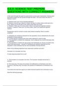 G&period;E&period;D&period; SCIENCE TEST PREPARE QUESTIONS WITH CORRECT ANSWERS