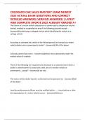 COLORADO CAR SALES MASTERY EXAM NEWEST 2025 ACTUAL EXAM QUESTIONS AND CORRECT DETAILED ANSWERS &lpar;VERIFIED ANSWERS&rpar; &vert; LATEST AND COMPLETE UPDATE 2025 ALREADY GRADED A&plus;
