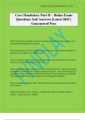 Core Mandatory Part II &ndash; Relias Exam Questions And Answers &vert;Latest 2025 &vert; Guaranteed Pass