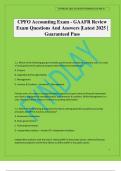 CPFO Accounting Exam - GAAFR Review Exam Questions And Answers &vert;Latest 2025 &vert; Guaranteed Pass