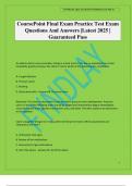 CoursePoint Final Exam Practice Test Exam Questions And Answers &vert;Latest 2025 &vert; Guaranteed Pass