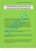 D220 Informatics Exam Questions And Answers &vert;Latest 2025 &vert; Guaranteed Pass