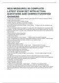 HESI MEDSURG1 55 COMPLETE LATEST EXAM SET WITH ACTUAL QUESTIONS AND CORRECT&sol;VERIFIED ANSWERS
