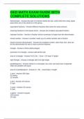 GED MATH EXAM GUIDE WITH COMPLETE SOLUTIONS