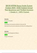 BICSI RTPM Exam Guide &lpar;Latest Update 2025 &sol; 2026 Update&rpar; Actual Test Questions and Verified Answers &vert; Grade A &vert; 100&percnt; Correct