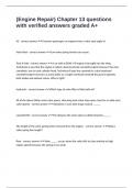 &lpar;Engine Repair&rpar; Chapter 13 questions with verified answers graded A&plus;