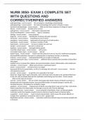 NURB 3050- EXAM 1 COMPLETE SET WITH QUESTIONS AND CORRECT&sol;VERIFIED ANSWERS