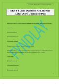 ERP 1-5 Exam Questions And Answers &vert;Latest 2025 &vert; Guaranteed Pass