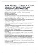 NURB 3050 TEST 2 COMPLETE ACTUAL EXAM SET WITH QUESTIONS AND CORRECT&sol;VERIFIED ANSWERS