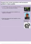 Engines test review questions well answered graded A&plus; latest update