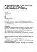 NURB 3050 COMPLETE ACTUAL EXAM 3 SET WITH QUESTIONS AND CORRECT&sol;VERIFIED ANSWERS