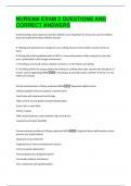 NURS366 EXAM 2 QUESTIONS AND  CORRECT ANSWERS 